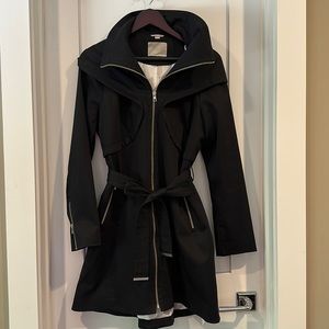 Soia & Kyo Black Trench Coat size L
